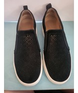 Vionic Kimmie Perforated Black Suede Slip On Sneakers Shoes Women Size 9... - $104.97 CAD