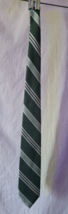 Men's Tie The Men's Shop JCPenney Green Stripe Work Church Wedding Funer... - $8.99