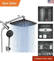 12 Inch High Pressure Rain Shower Head Combo with Extension Arm- Wide Ra... - $142.54