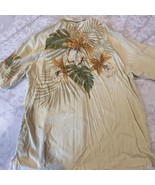 Tommy Bahama Men’s Button-Up Short Sleeve Shirt 100% Silk Beige Sz XL - $519.03 MXN