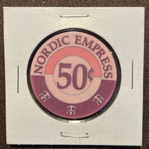 NORDIC EMPRESS CASINO 50¢ gaming casino poker chip - RCI CRUISE LINE - £7.11 GBP