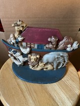 Very Cute Midwest Painted Heavy Cast Iron Metal NOAH’S ARK Doorstop – 7.5 inches - £15.49 GBP