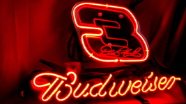 BUDWEISER Beer Nascar 3 Racing Neon Light Neon Sign 13&quot;x9&quot;  - £57.73 GBP