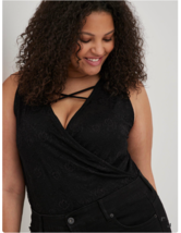 Torrid Surplice Black Lace Bodysuit 4 4X NEW Womens One Piece - £59.61 GBP