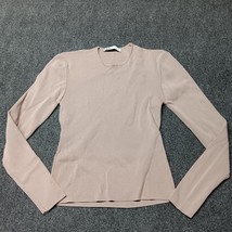 ZARA Shirt Women Medium Brown Stretch Long Sleeve Ladies Top - £14.44 GBP