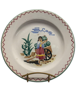Vintage Hand‑Painted Italian Ceramic Plate Made in Italy Folk Art Scene ... - €21,22 EUR