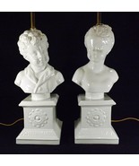 Pair of Lamps Rare Italian Porcelain Louise Alexandre Brongniart Table L... - $390.72