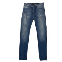 Hudson Jeans Barbara Super Skinny Jeans Raw Frayed Hem Faded Blue - Size 27 - £25.10 GBP