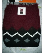 Walmart Brand Dog Sweater Burgundy Black White Argyle Medium NEW - $10.73