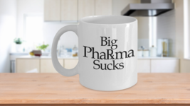 Big Pharma Sucks Mug Funny Gift for Health Freedom Mandate Activist Medical Free - £14.46 GBP+