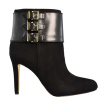 LOUISE ET CIE Sirena Buckle Cuff High Heel Booties, Black (Size 9.5 M) - £80.14 GBP