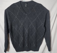 Jos. A Bank Men XL Lambs wool Diamond V-Neck Long Sleeve Pullover Sweater - £34.58 GBP