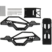 Hot Racing Aluminum Rock Racer Conversion Chassis Black for SCX24 - £35.24 GBP