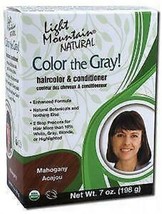 Light Mountain Color the Gray Natural Haircolor and Conditioner Mahogany - £11.06 GBP
