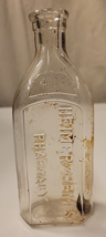 Antique Medicine Cork Bottle Embossed &quot;Heimerzheim&#39;s Pharmacy&#39; Panel Sided - £17.58 GBP