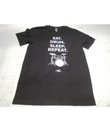 Guitar Center Band Drummer Black T-Shirt Eat Drum Sleep Repeat Size M Ad... - £12.53 GBP