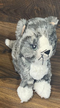 IKEA Lille Plutt Kitty CatPlush 9&quot; Stuffed Animal Toy Gray Black White T... - £6.22 GBP