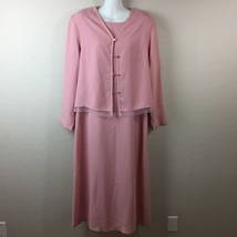 Decade Designs Women&#39;s Pink Twinset Cardigan Dress Size Church Size 12 - £31.92 GBP