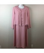 Decade Designs Women&#39;s Pink Twinset Cardigan Dress Size Church Size 12 - £31.44 GBP