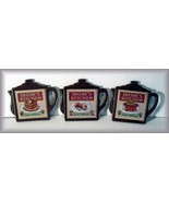Set/3 Coffee Pot Shaped Ceramic MOM&#39;S KITCHEN Trivets - $12.19 CAD