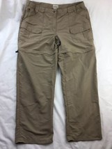 Men&#39;s LL BEAN Brown Nylon XL 38-40 Convertible Fishing Pants/Shorts Zip Off   - £23.48 GBP