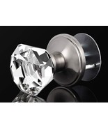 Goldentimehardware Dummy Doorknob Crystal Style Door Knob in Satin Nicke... - £17.02 GBP