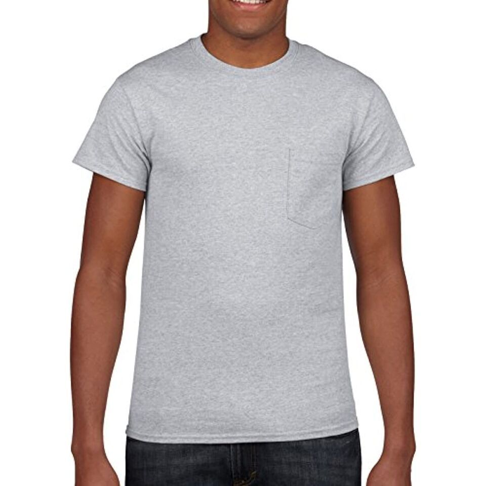 Gildan Men&#39;s 2-Pack Workwear Pocket T-Shirt, Sport Grey, Large - $26.37
