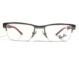 Ray-Ban RB1034 4020 Kids Eyeglasses Frames Grey Red Rectangle Half Rim 44-16-125 - £29.72 GBP