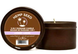Earthly Body Hemp Seed 3-In-1 MASSAGE CANDLE (3 Piece Set ~ 3 Scents) 6 ... - $29.70