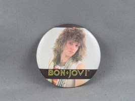 Vintage Band Pin - Young Jon Bon Jovi - Celluloid Pin  - £15.18 GBP