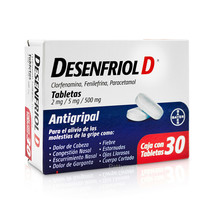 Desenfriol D~High Quality OTC Cold & Flu Adult Health Care~Box 30 Tablets - $24.95