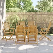  Garden Chair Set of 6 Natural Bamboo Bamboo Regular Foldable - $16,122.84 MXN