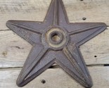 Vintage Cast Iron Anchor Plate 5-Sided Star Building Architectural Salva... - $49.45