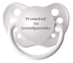 Promoted to Grandparents - Baby Announcement - Pacifier - Baby Keepsake ... - £10.16 GBP