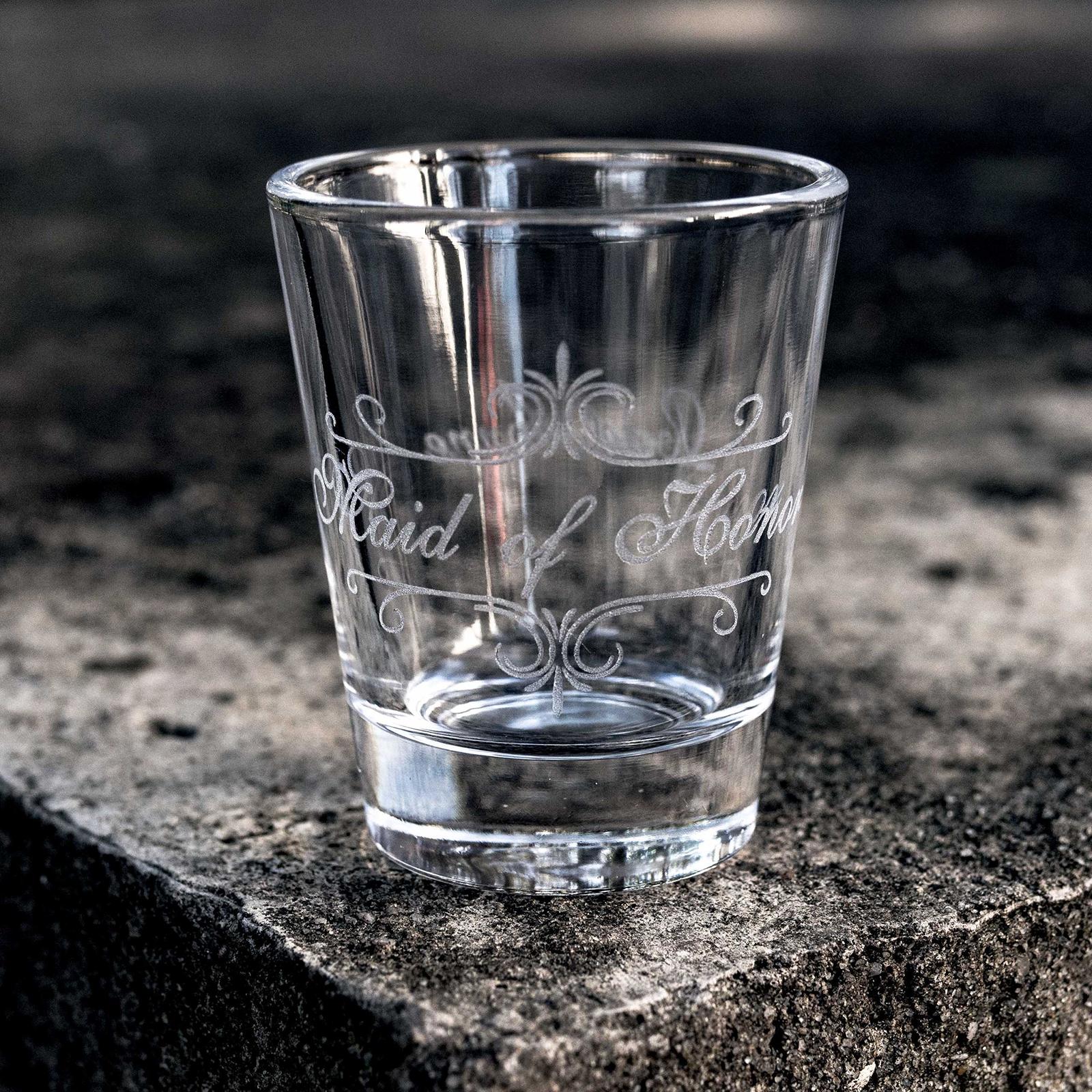 2oz Modern Maid of Honor Custom Shotglass LASER - $14.69