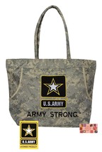 Embroidered Us Army Star Strong Camo Heavy Duty Tote BAG-Beach Travel Shopping - £21.50 GBP