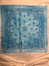 Wamcraft Paisley Blue Bandana 50% Cotton 50% Polyester Made in USA - $10.00