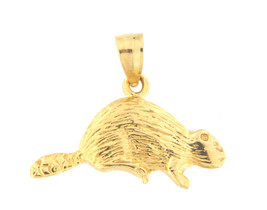 Beaver Unisex Charm 14kt Yellow Gold 314866 - £78.22 GBP