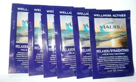 6 Packs ~ MALIBU Wellness Actives RELAXER / STRAIGHTENER Pre &amp; Post Trea... - $14.85