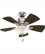 Hunter 34 in. Brushed Nickel Watson Whisper Wind Ceiling Fan - $249.26