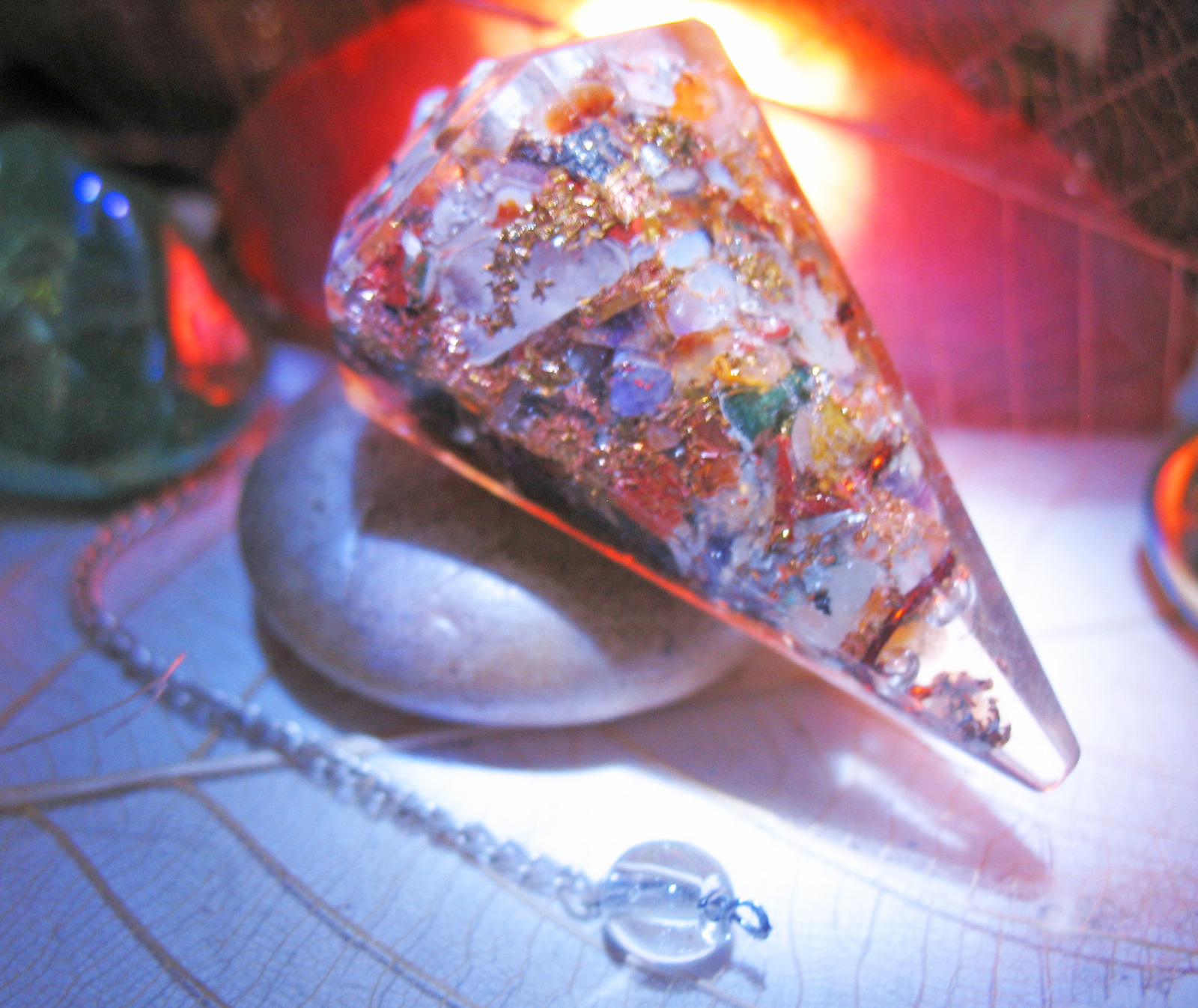 Haunted FREE W $59 DETECT POS NEG ENERGIES REIKI MAGICK ORGONE PENDULUM ... - $0.00