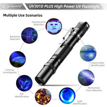 LightTFE UV301D Plus UV lamp 365NM Portable Ultraviolet Torch LED Torch Light UV - £18.64 GBP