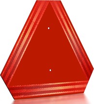 Anley Slow Moving Vehicle Sign Aluminum 14&quot;X16&quot; - Triangle Safety Sign - $11.83