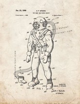 Toy Deep Sea Diver Outfit Patent Print - Old Look - £6.37 GBP+
