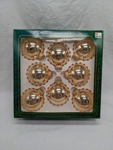 Vintage Christmas Ornaments By Krebs (8) Gold Round  - £42.57 GBP