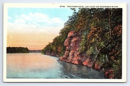 Postcard The Stone Face Dells Of Wisconsin River WI - £3.56 GBP