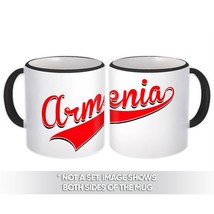 Armenia : Gift Mug Flag Varsity Script Baseball Beisbol Country Pride Armenian - £12.74 GBP