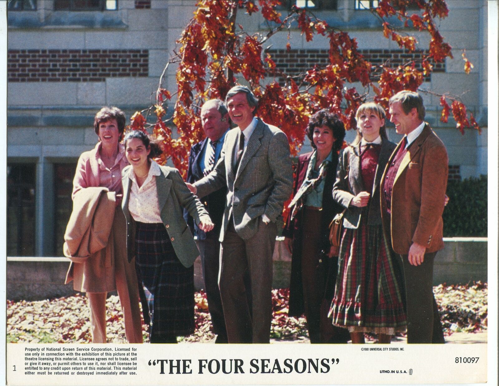 THE FOUR SEASONS #1-1981-8x10-STILL-ALAN ALDA-CAROL BURNETTE-ELIZABETH
