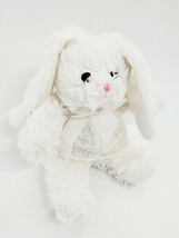Animal Adventure Bunny Rabbit White Furry 11&quot; Plush Stuffed Easter Toy B310 - £7.81 GBP
