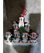 *New* Winter Penguin Family 7 Christmas Easy To Personalize  Ornament Po... - $11.88